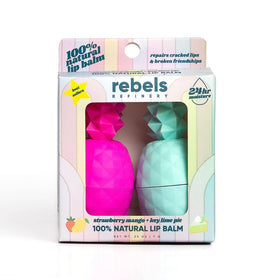 2 Pack Pineapple Lip Balm PEGGABLE 100 % Natural
