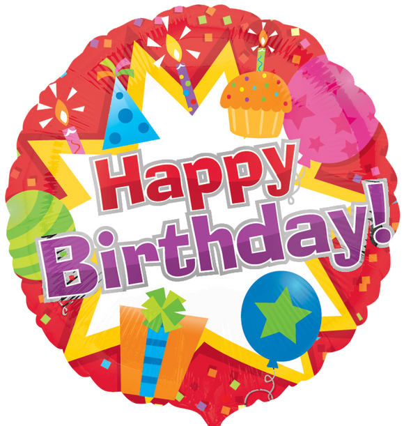 Birthday Helium Balloons (assorted styles)