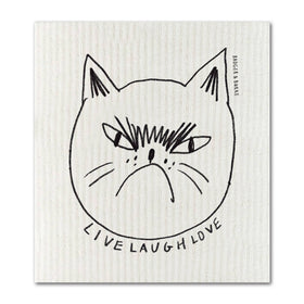 Snitty Kitty "Live Laugh Love" Sponge Cloth
