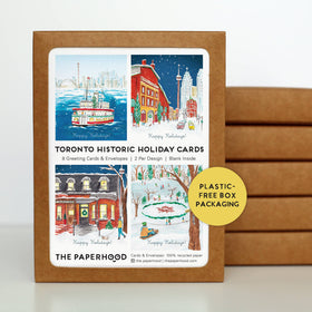 Assorted Box Of 8 'Toronto Historic Holiday' Greeting Cards - 0