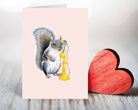 Squirrel on the Phone Card - 0