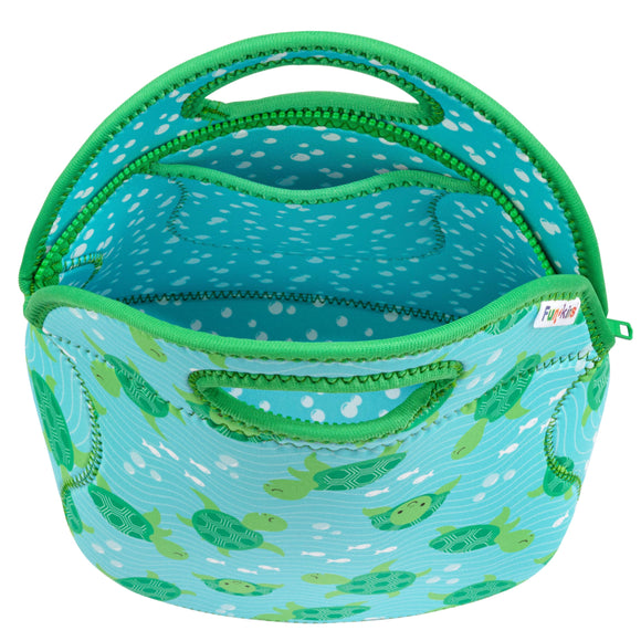 Large, Machine Washable Lunch Bag for Kids - Sea Turtles