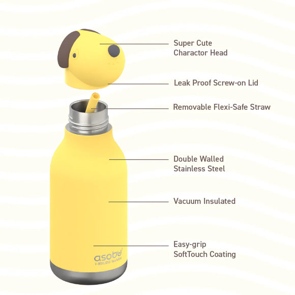 Beige Dog Bestie Bottle | Asobu