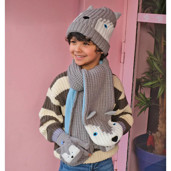 Husky Dog Knitted Hat