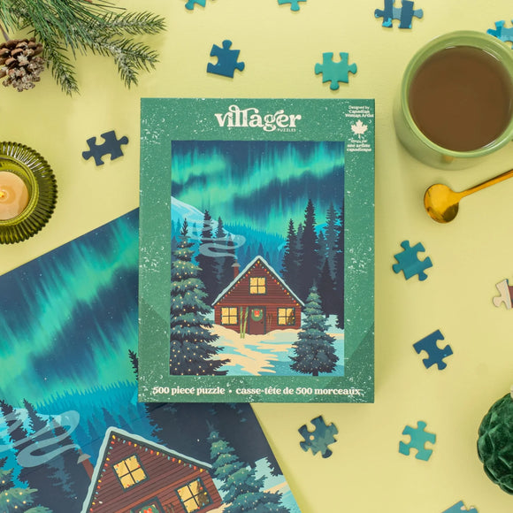 Villager Puzzles | Northern Cabin | 500-Piece Puzzle for Adults
