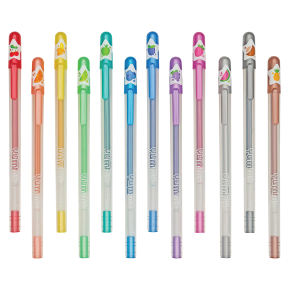 Yummy Yummy Scented Glitter Gel Pens - Set of 12