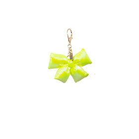 Iridescent Puffy Bow Charm in Yellow