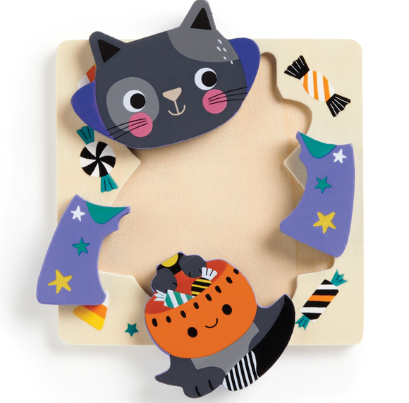 Halloween Set of 4 Wood Puzzles