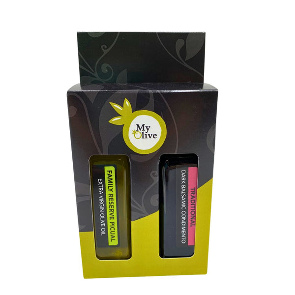 My Olive Gift Set: 2 Pack Extra Virgin Olive Oil + Dark Balsamic (60mL)