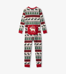 Baby Elk Fair Isle Onesie - 0