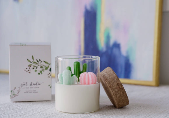 Cactus Candle | Soy Blend Candle: Beach Vibe