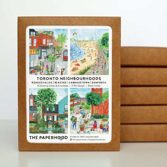Box of 8 'Toronto Neighbourhoods' greeting cards | The Paperhood