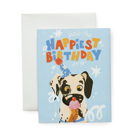 Happiest Birthday Dog - Illustrated Birthday Card
