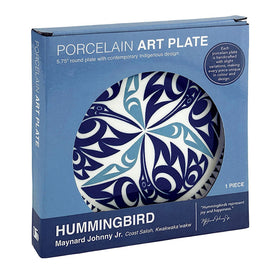 Porcelain Art Plate - Hummingbird (Yellow) - 0
