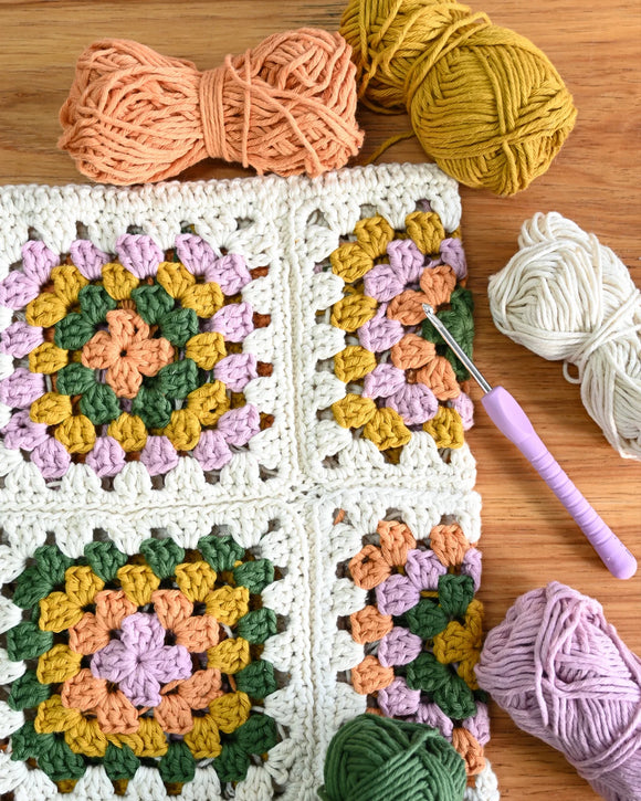 DIY Granny Square Crochet Bag Kit