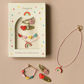 Vintage Rainbow Hair & Jewellery Set - 0