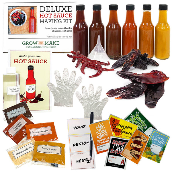 Contents of DIY Hot Sauce Making Kit 