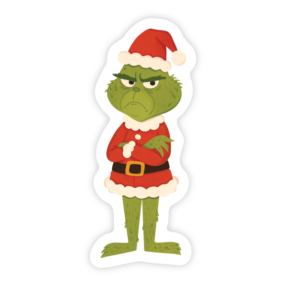 Grumpy Grinch - Christmas Vinyl Sticker
