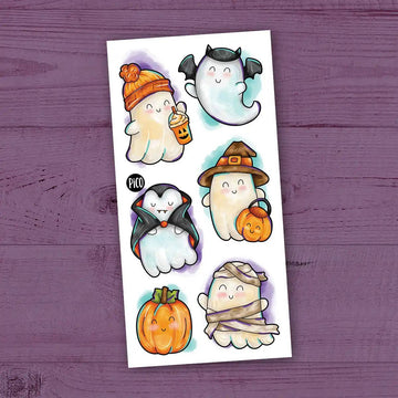 The Ghosts of Halloween - Temporary Tattoos