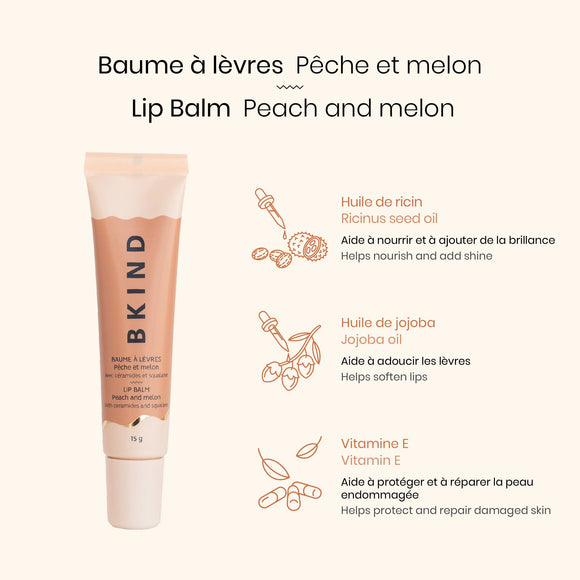 Nourishing ceramide lip balm - Peach and melon