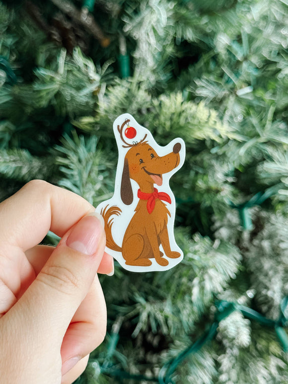 Merry Little Sidekick Max - Grinchy Christmas Vinyl Sticker