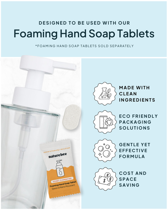 Glass Foaming Hand Soap Bottle