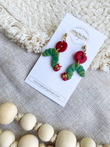 Hungry Caterpillar Polymer Clay Earring