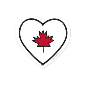 Canada Heart Flag Vinyl Sticker