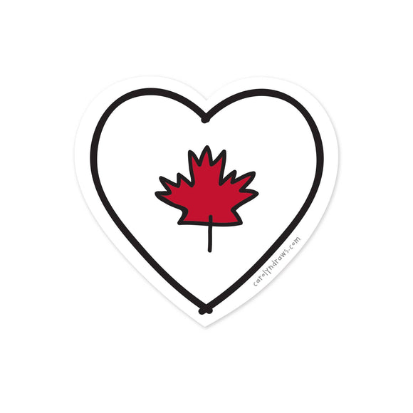 Canada Heart Flag Vinyl Sticker