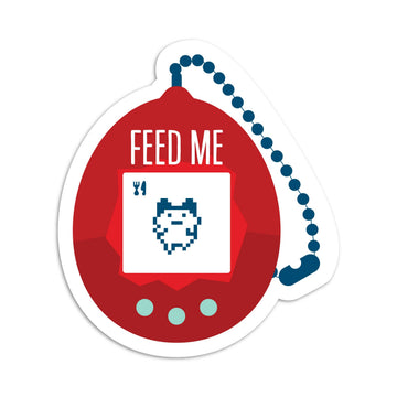 Feed me tamagotchi vinyl sticker