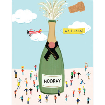 Hooray Champagne Card - 0