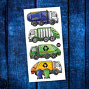 Recycling Trucks - Temporary Tattoos-1