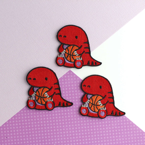 Basketball Raptor Embroidered Patch