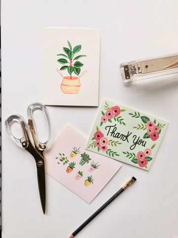 Thank You Floral - Greeting Card - 0