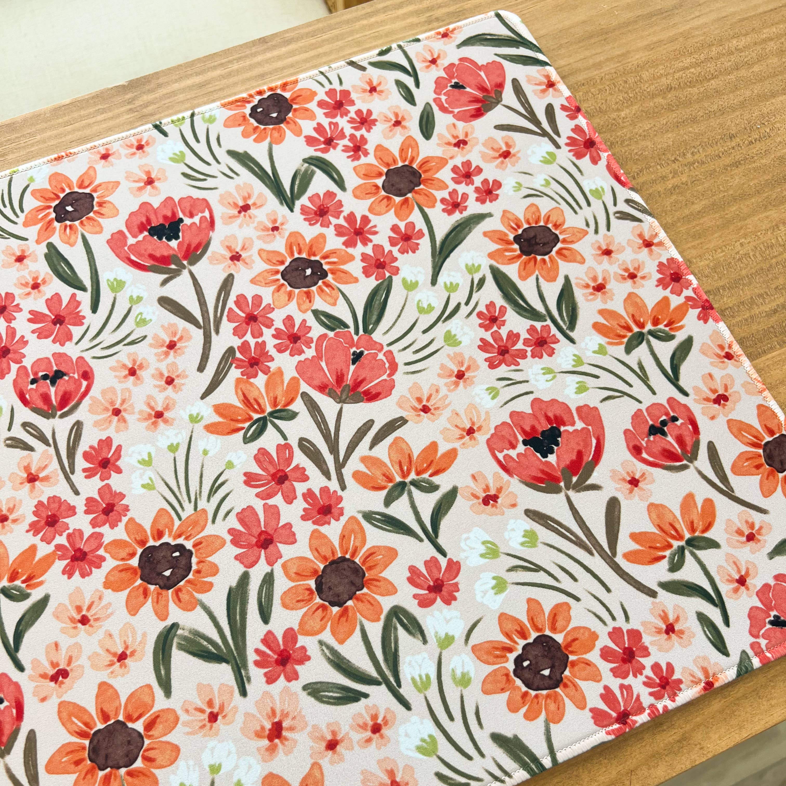 Sunny Poppies Desk Pad