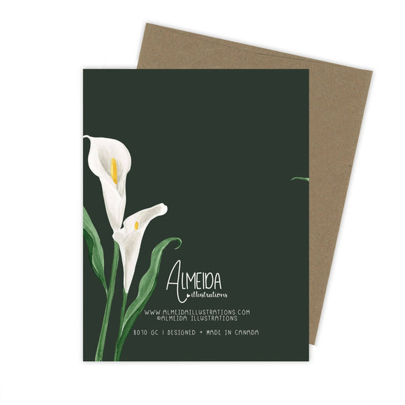 Cala Lily Condolence Card | Sympathy