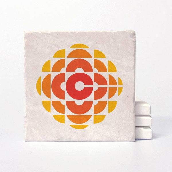 CBC Retro Gem 1974 to 1986 Logo Coasters