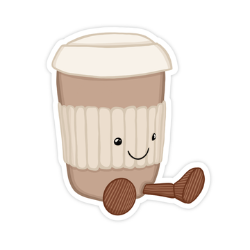 Latte - Cozy Coffee Cafe Vinyl Sticker