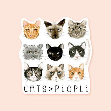 Cats > People Sticker | Funny Cat Sticker