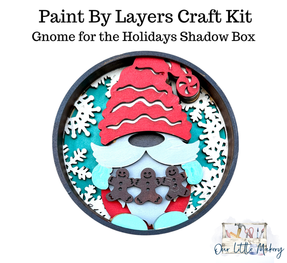 Gnome for the Holidays Shadow Box Kit