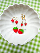 Strawberry Charm Huggie-3
