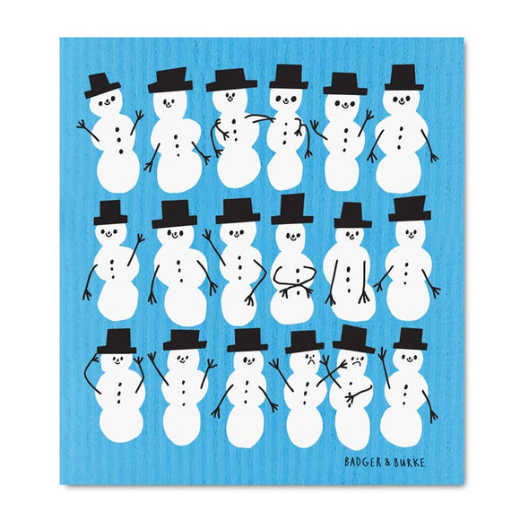 Holiday Snowmen Sponge Cloth / Reusable Paper Towel
