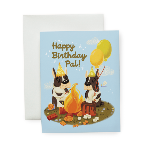 Campfire Birthday - Illustrated Birthday Card