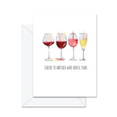 Cheers To Another Wine-derful Year! - Greeting Card-1