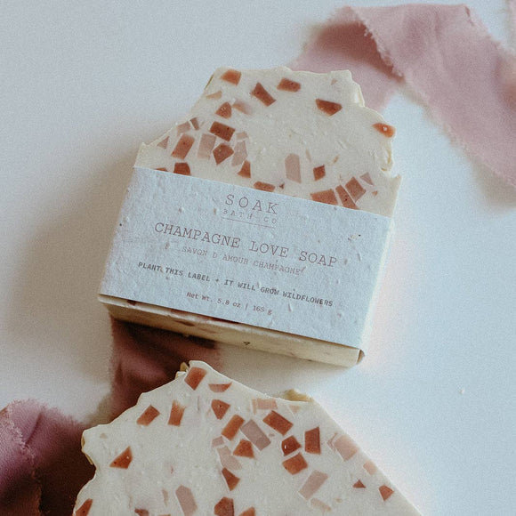 Champagne Love Soap Bar - Canadian Made