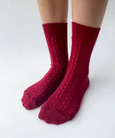 Cable Knit Dress Socks | Made in Canada | Various Colours-2