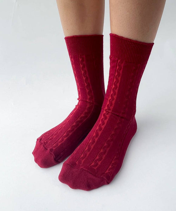Cable Knit Dress Socks | Made in Canada | Various Colours
