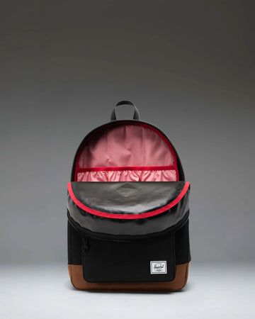 Herschel Heritage Backpack in Black/Saddle Brown | Youth - 26L - 0