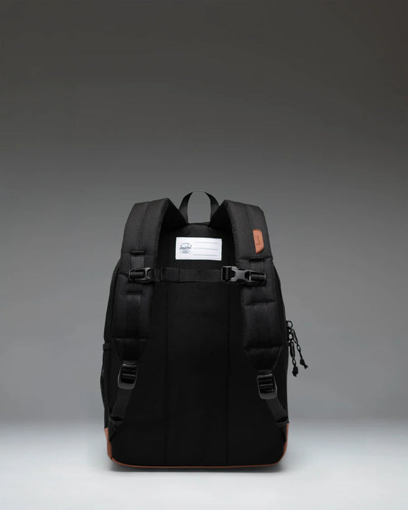 Herschel Heritage Backpack in Black/Saddle Brown | Kids - 20L