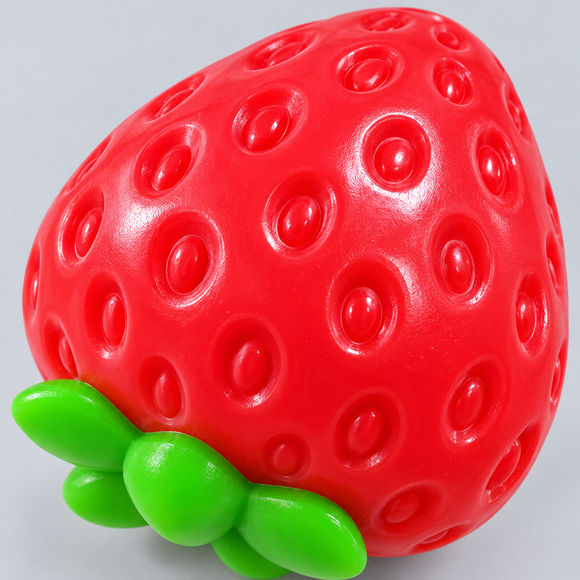 Strawberry Squishy Toy – Crunchy Block Texture